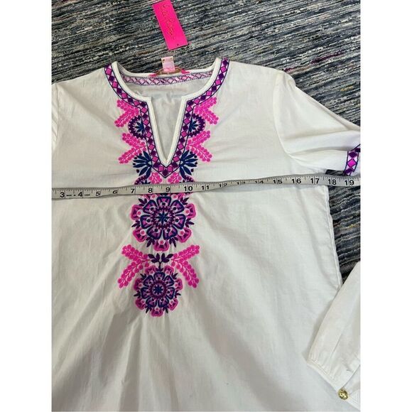 Lilly Pulitzer NWT Coretta Embroidered Tunic Blouse Boho size XXS - Picture 7 of 12